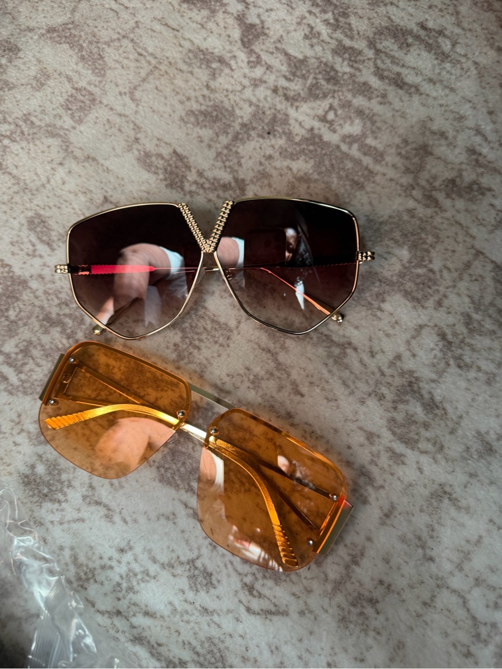 Fashion Oversized Women’s Sunglasses - Brown and Amber Lenses